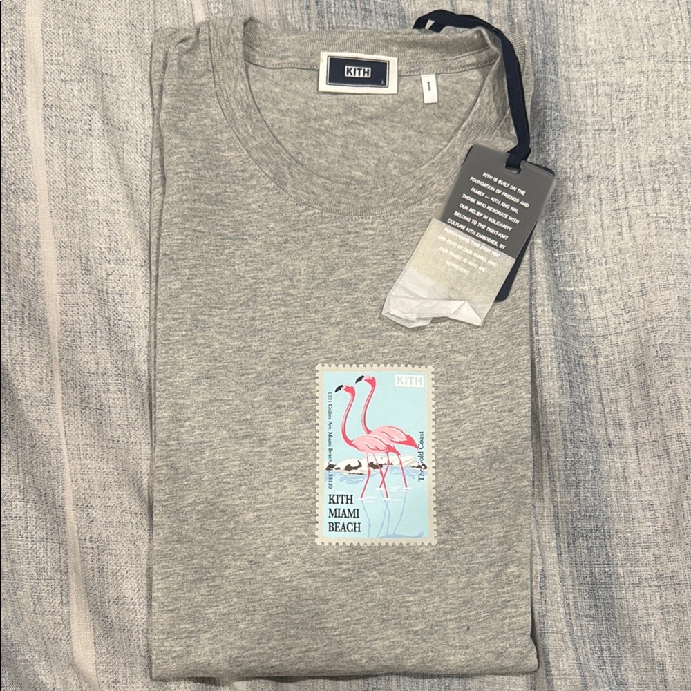 Kith Heather Gray Flamingo Tee